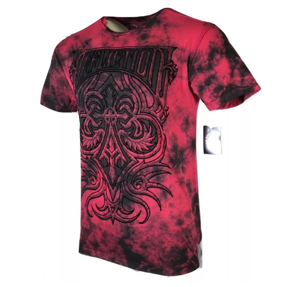 AFFLICTION Mens VALUE CAST FLEUR T-Shirt Biker - Picture 5 of 8